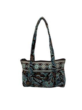 Vera Bradley Java Blue Quilted Diamond Shoulder Bag